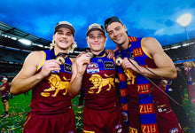 Load image into Gallery viewer, BRISBANE LIONS “2025 Premiers” Team Signed Photos &amp; Poster Collage Display

