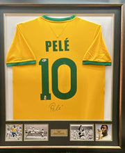 Load image into Gallery viewer, PELE Signed Brazil Jersey Display
