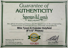 Load image into Gallery viewer, MIKE TYSON &amp; EVANDER HOLYFIELD Signed Photos Collage Display1
