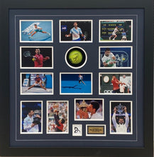 Load image into Gallery viewer, NOVAK DJOKOVIC Signed Tennis Ball &amp; Photo Collage Display
