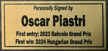 Load image into Gallery viewer, OSCAR PIASTRI Signed F1 McLaren Team Shirt &amp; Print Display
