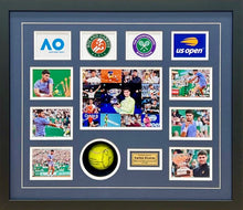 Load image into Gallery viewer, CARLOS ALCARAZ Signed &amp; Tournament Used Tennis Ball &amp; Photo Collage Display
