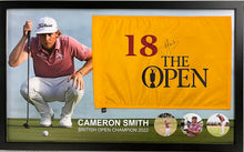 Load image into Gallery viewer, CAMERON SMITH “2022 British Open Champion” Signed Pin Flag Display
