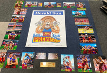 Load image into Gallery viewer, BRISBANE LIONS “2025 Premiers” Team Signed Photos &amp; Poster Collage Display
