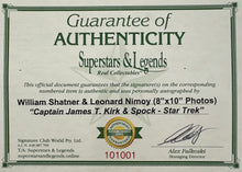 Load image into Gallery viewer, STAR TREK: The Original Series - William Shatner &amp; Leonard Nimoy Signed Photos Collage Display
