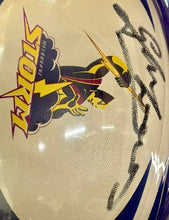 Load image into Gallery viewer, GLENN LAZARUS “1999 NRL Premiers” Signed Football Display
