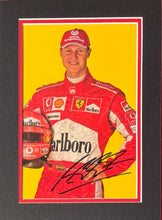 Load image into Gallery viewer, MICHAEL SCHUMACHER Signed Scuderia Ferrari Photo &amp; Race Suit Display
