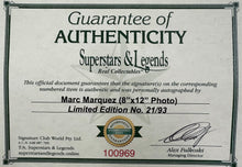Load image into Gallery viewer, MARC MARQUEZ Signed 8”x12” Photo Montage Display
