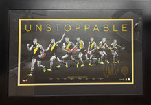 Load image into Gallery viewer, DUSTIN MARTIN “Unstoppable” Facsimile Signed Print Display
