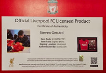 Load image into Gallery viewer, STEVEN GERRARD Signed “2005 Champions League” Liverpool Jersey Display
