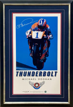 Load image into Gallery viewer, MICK DOOHAN Signed &quot;Thunderbolt&quot; Print Display
