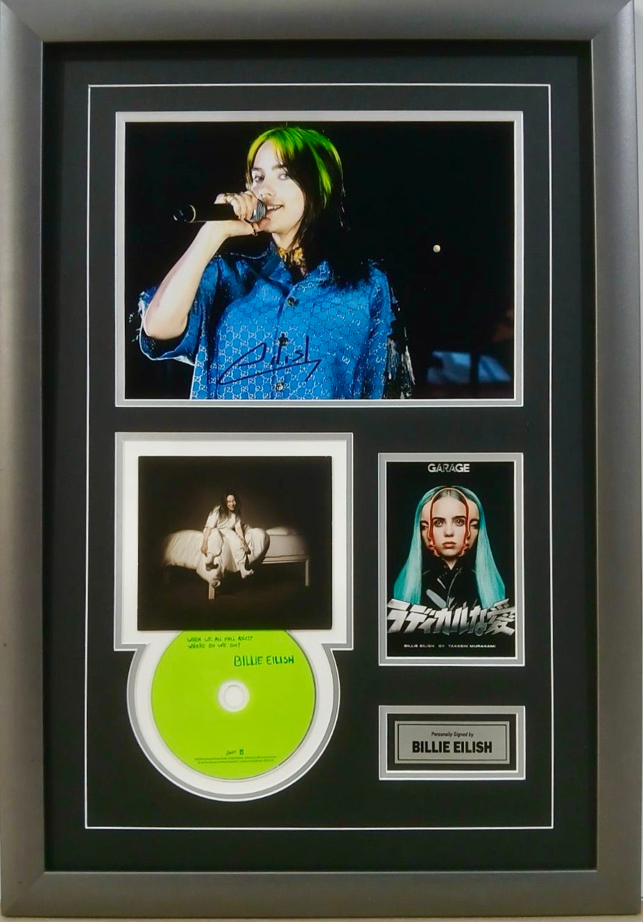 BILLIE EILISH Signed Photo & CD Display