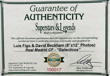 Load image into Gallery viewer, DAVID BECKHAM &amp; LUIS FIGO Signed “Real Madrid - Galacticos” Photos Collage Display
