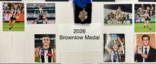 Load image into Gallery viewer, NICK DAICOS “2026 Brownlow Medallist” Signed Collingwood Jumper &amp; Medal Display
