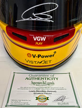 Load image into Gallery viewer, LEWIS HAMILTON Signed Scuderia Ferrari F1 Helmet
