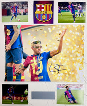Load image into Gallery viewer, LAMINE YAMAL Signed FC Barcelona Photo Collage Display
