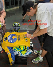 Load image into Gallery viewer, VALENTINO ROSSI Signed Camel Racing MotoGP Jacket &amp; Championship Print
