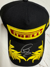 Load image into Gallery viewer, MICHAEL SCHUMACHER, LEWIS HAMILTON, SEBASTIAN VETTEL &amp; MAX VERSTAPPEN Signed F1 DVAG &amp; Podium Caps
