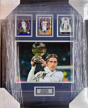 Load image into Gallery viewer, LUKA MODRIC Signed Real Madrid Photo &amp; Cards Collage Display
