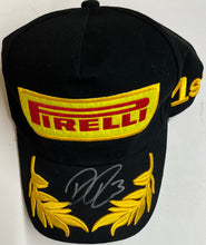 Load image into Gallery viewer, DANIEL RICCIARDO Signed Pirelli Podium Cap &amp; Photo Collage Display
