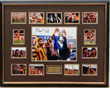 Load image into Gallery viewer, MICHAEL TUCK &amp; ALLAN JEANS Signed &quot;1989 Premiers&quot; Photo Collage Display
