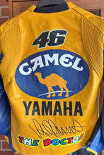 Load image into Gallery viewer, VALENTINO ROSSI Signed Camel Racing MotoGP Jacket &amp; Championship Print
