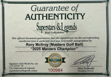 Load image into Gallery viewer, RORY McILROY “2025 Masters Champion” Signed Golf Ball &amp; Photo Collage Display
