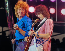 Load image into Gallery viewer, LED ZEPPELIN - ROBERT PLANT &amp; JIMMY PAGE Signed Photo &amp; Poster Collage Display
