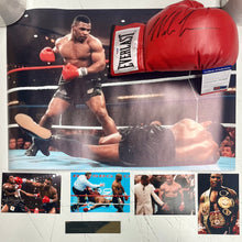 Load image into Gallery viewer, Mike Tyson signed boxing glove montage
