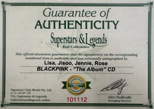 Load image into Gallery viewer, BLACKPINK - LISA, JENNIE, JISOO &amp; ROSE Signed CD &amp; Photo Collage Display
