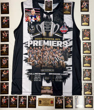 Load image into Gallery viewer, NICK DAICOS &amp; BOBBY HILL “2023 Premiers” Signed Jumper &amp; Cards Display
