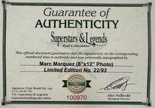 Load image into Gallery viewer, MARC MARQUEZ Signed 8”x12” Photo Montage Display
