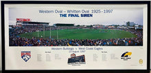 Load image into Gallery viewer, “THE FINAL SIREN" Western Bulldogs Panoramic Print Display
