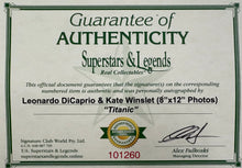 Load image into Gallery viewer, TITANIC - LEONARDO DiCAPRIO &amp; KATE WINSLET Signed Photos Collage Display
