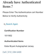 Load image into Gallery viewer, KOBE BRYANT Signed Lakers Jersey Display1
