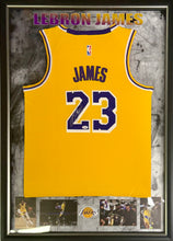 Load image into Gallery viewer, LEBRON JAMES Signed Lakers Jersey Display
