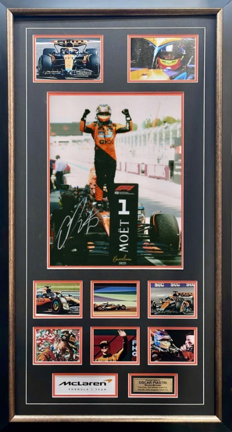 OSCAR PIASTRI Signed Photo Collage Display2