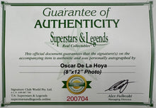 Load image into Gallery viewer, OSCAR DE LA HOYA Signed Photo Display2
