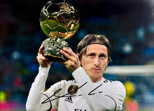 Load image into Gallery viewer, LUKA MODRIC Signed Real Madrid Photo &amp; Cards Collage Display
