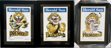 Load image into Gallery viewer, RICHMOND TIGERS “Premiers 2017, 2019 &amp; 2020” Herald Sun Poster Frames (Set of 3)

