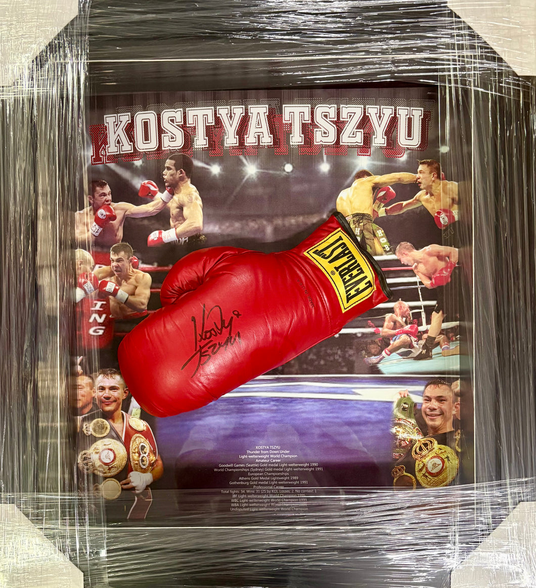 KOSTYA TSZYU Signed Boxing Glove Display