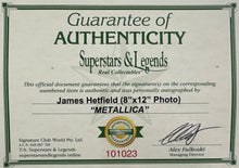 Load image into Gallery viewer, METALLICA - JAMES HETFIELD Signed Photo Collage Display

