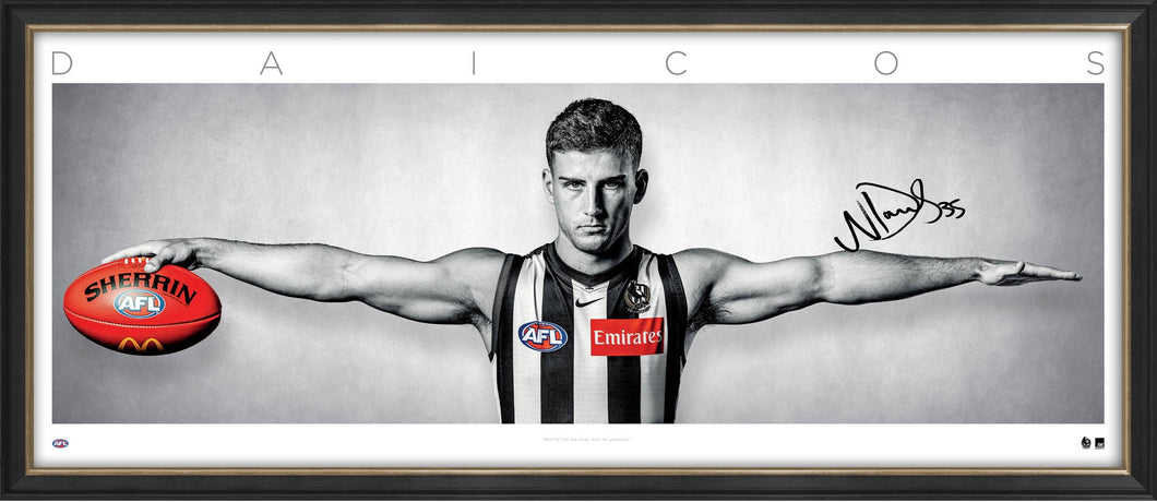 NICK DAICOS Signed WINGS Poster Display