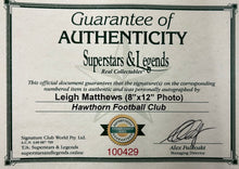 Load image into Gallery viewer, LEIGH MATTHEWS Signed “1978 Premiers” 8”x12” Photo Display
