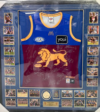 Load image into Gallery viewer, BRISBANE LIONS “2025 Premiers” Team Signed Jumper &amp; Photos/Medals Collage Display
