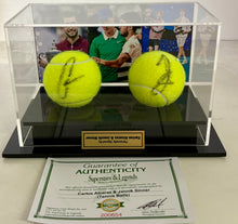 Load image into Gallery viewer, CARLOS ALCARAZ &amp; JANNIK SINNER Signed Tennis Balls in Display Box
