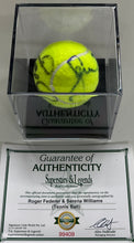 Load image into Gallery viewer, ROGER FEDERER &amp; SERENA WILLIAMS Signed Tennis Ball in Display Box
