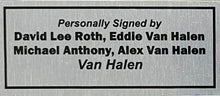 Load image into Gallery viewer, VAN HALEN - David Lee Roth, Eddie Van Halen, Alex Van Halen &amp; Michael Anthony Signed Guitar Pickguard &amp; Vinyl LP Display
