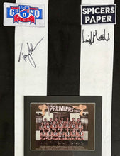 Load image into Gallery viewer, TONY SHAW &amp; LEIGH MATTHEWS “1990 Premiers” Signed Collingwood Jumper Display
