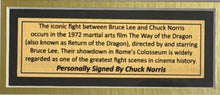 Load image into Gallery viewer, CHUCK NORRIS Signed Card &amp; "The Way of the Dragon" Poster Display
